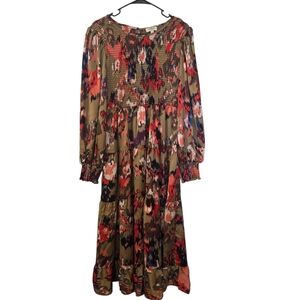 Umgee Floral Long Sleeve Dress Size Large